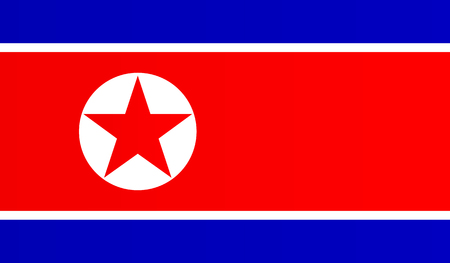 North Korean flag vector illustration.のイラスト素材