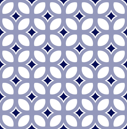cute tile pattern, vintage modern seamless background, beautiful ceramic wallpaper decor vector illustrationのイラスト素材