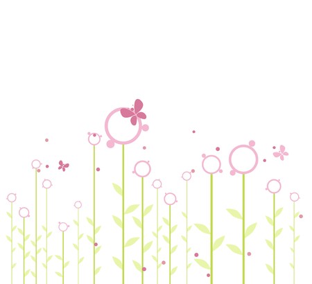 abstract flowersのイラスト素材