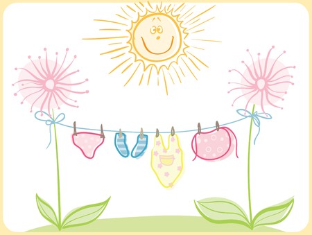 baby clothing のイラスト素材