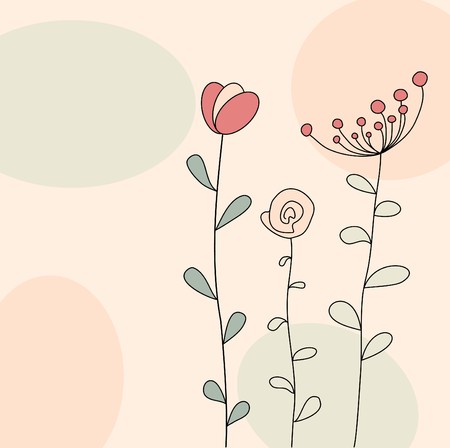 floral greeting のイラスト素材