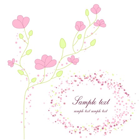 floral greeting のイラスト素材