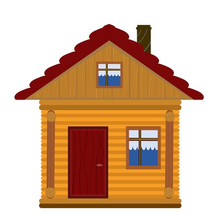 wooden houseのイラスト素材