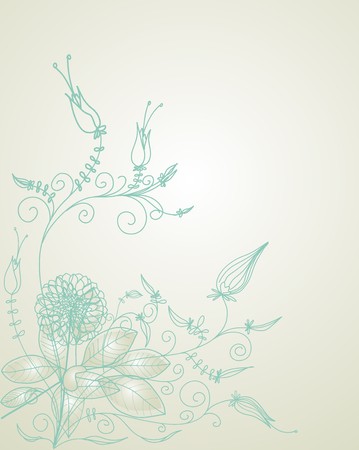 retro floral backgroundのイラスト素材