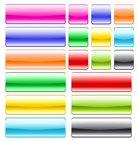 Color web buttons on whiteのイラスト素材