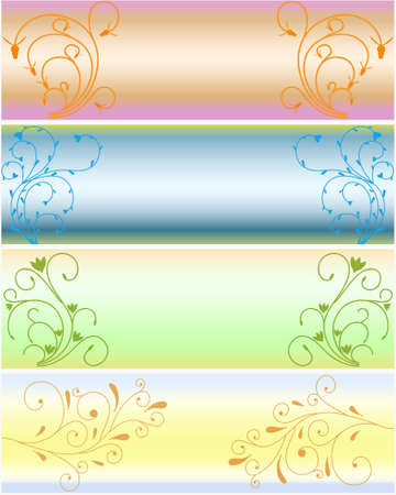 floral bannersのイラスト素材
