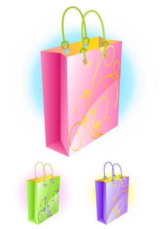 shopping bagsのイラスト素材