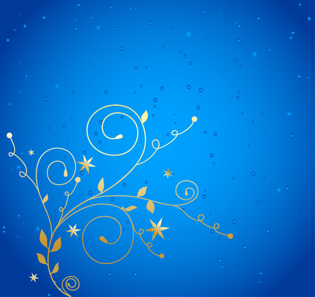 golden floral backgroundのイラスト素材