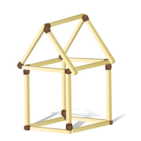 house of matchesのイラスト素材