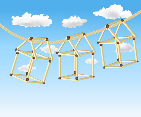 house of matchesのイラスト素材