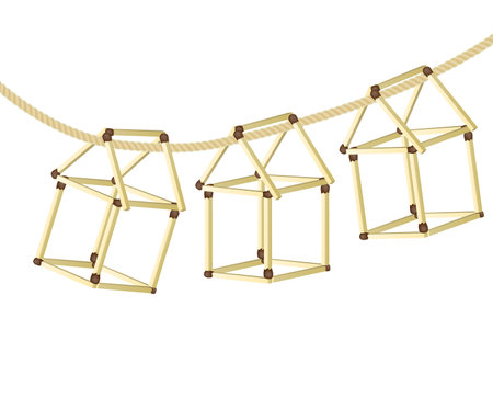 house of matchesのイラスト素材