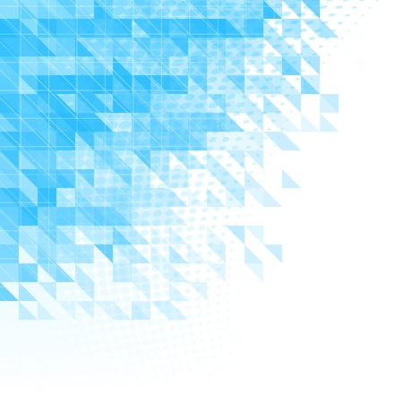 abstract blue background with triangles, squares and linesのイラスト素材