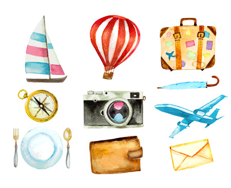 set of tourism iconsのイラスト素材