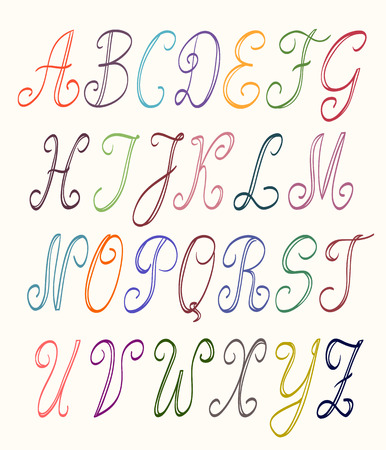 abc set multicolor uppercase lettersのイラスト素材