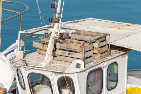 Part of an old wooden fishing boat
