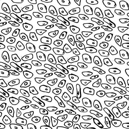 Seamless vector pattern with black and white abstracts shapes, spots. Texture for ceramic tile, wallpapers, wrapping gifts, textile print, web backgroundのイラスト素材