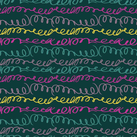 Seamless vector pattern with multi-colored horisontal scribbles. Trendy graphic design for ceramic tile wallpapers, textile, wrapping giftsのイラスト素材