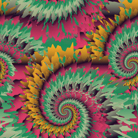 Seamless vector pattern in pastel colors. Tie-dye design, ethnic style, psychedelic. Good print for wrapping paper, packaging design, wallpaper, ceramic tiles, and textileのイラスト素材