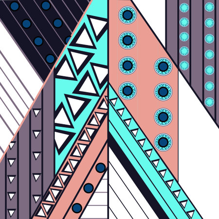 vector geometric ornament. abstract background. Modern trendy vector illustration. Seamless pattern in ethnic style. Geo print on textile, fabric, wallpapers.のイラスト素材