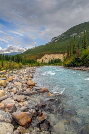 Wild mountain river in Montanaの写真素材