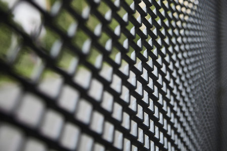 curved metal fence