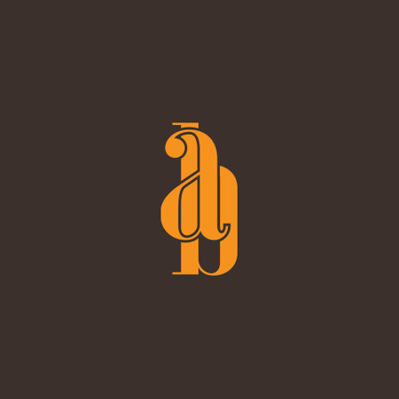 AB or BA minimal creative logo with negative space effectのイラスト素材