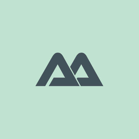 AA minimal creative initial logo iconのイラスト素材