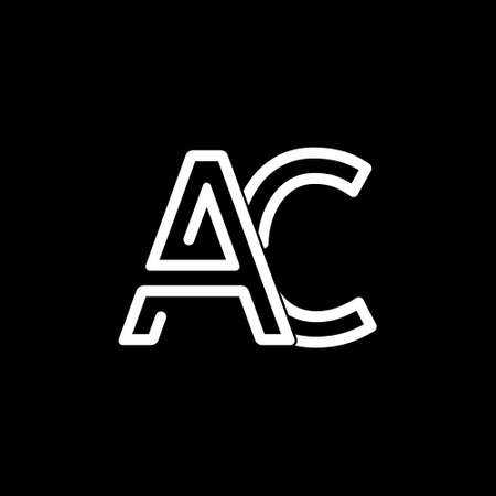 Letter AB or BA creative modern icon logo with black backgroundのイラスト素材