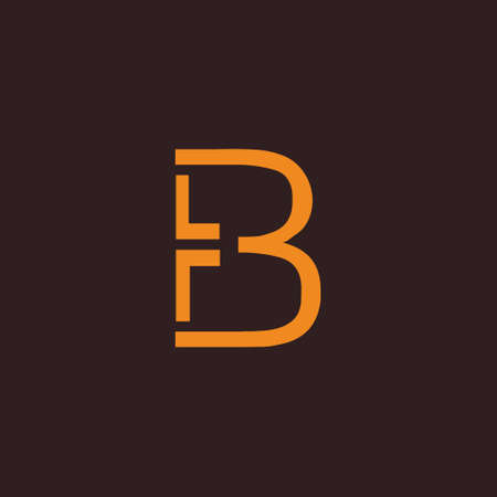 Modern abstract letter B initials logo icon in minimal styleのイラスト素材