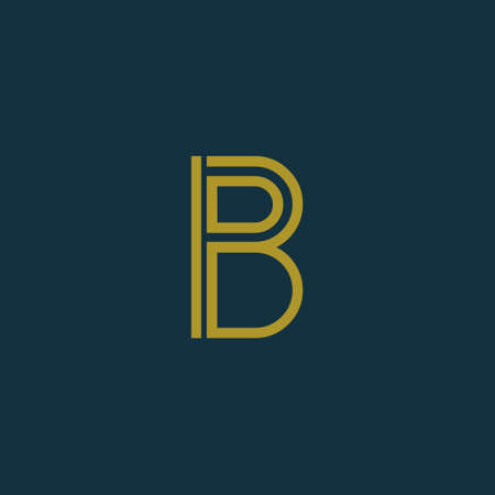 Modern abstract letter B initials logo icon in minimal styleのイラスト素材