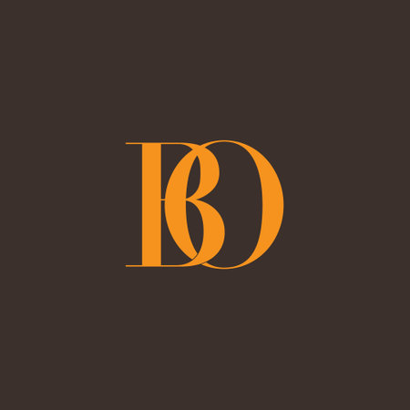 Initial BO uppercase letter icon logoのイラスト素材
