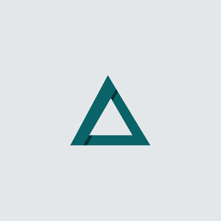 Geometrical abstract triangle geometry symbol vector elements template, clean minimal geometric logoのイラスト素材
