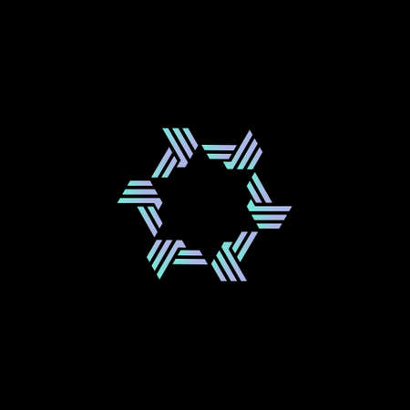 Geometrical abstract triangle geometry symbol vector elements template, clean minimal geometric logoのイラスト素材