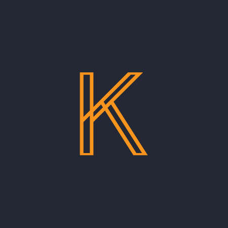 Initial Letter K Logo with Creative Modern Business Typography Vector Template. Creative Abstract Letter K Icon Logo Designのイラスト素材