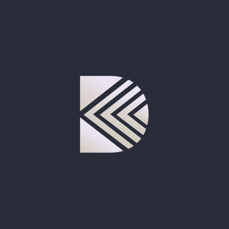 Initial Letter D Logo with Creative Modern Business Typography Vector Template. Creative Abstract Letter D Icon Logo Designのイラスト素材