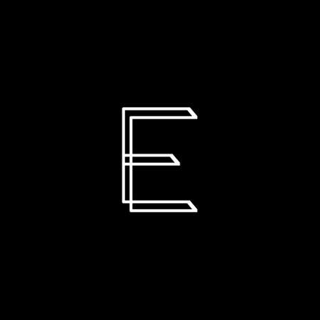 Initial Letter E Logo with Creative Modern Business Typography Vector Template. Creative Abstract Letter K Icon Logo Designのイラスト素材