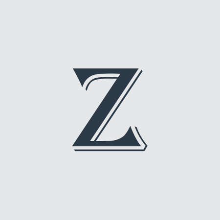 Creative Innovative Initial Z logo. Z Letter Minimal luxury Monogram. Professional initial design. Premium Business typeface. Alphabet symbol and sign.のイラスト素材