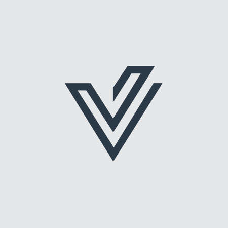 Creative Innovative Initial V logo. V Letter Minimal luxury Monogram. Professional initial design. Premium Business typeface. Alphabet symbol and sign.のイラスト素材