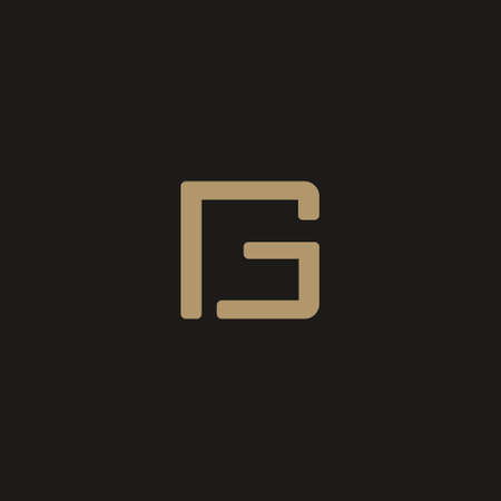 Letter G vector line logo design. Creative minimalism logotype icon symbol.のイラスト素材