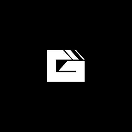 Letter G vector line logo design. Creative minimalism logotype icon symbol.のイラスト素材