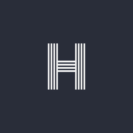 Letter H logo icon design template elements. Premium design Logo with letter H Professional Logotype for company branding.のイラスト素材