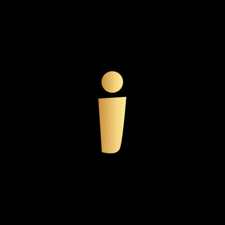 Simple Initial Letter I Logo. Flat Vector Logo Design Ideas Template Element. Usable for Business and Branding Logos.のイラスト素材