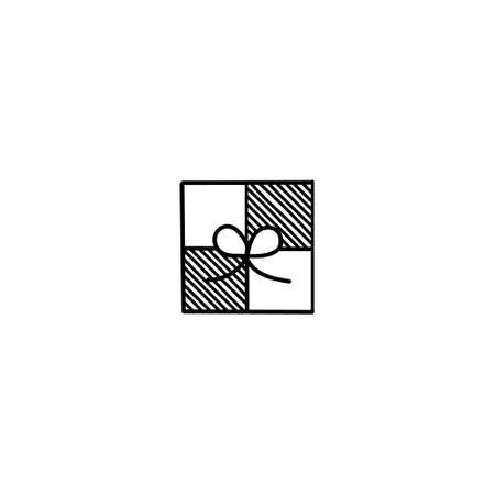 Modern Flat Christmas Icons for Design Projects - Black and White Illustrations, Vector. Christmas icon illustration vector symbol.のイラスト素材