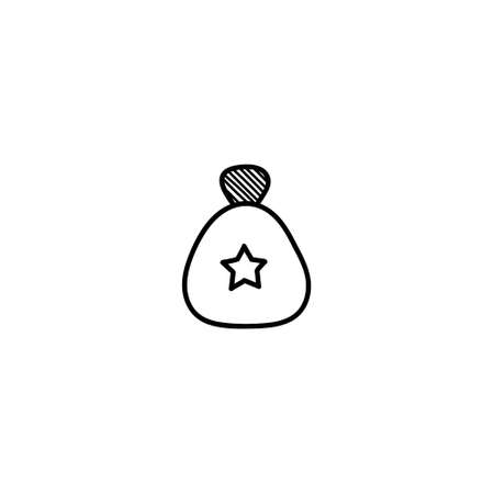 Modern Flat Christmas Icons for Design Projects - Black and White Illustrations, Vector. Christmas icon illustration vector symbol.のイラスト素材