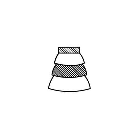 Hand Drawn Clothing and accessory sketch icon for web. Cute outline hand drawn clothing and accessory vector icon illustrations isolated on white background.のイラスト素材