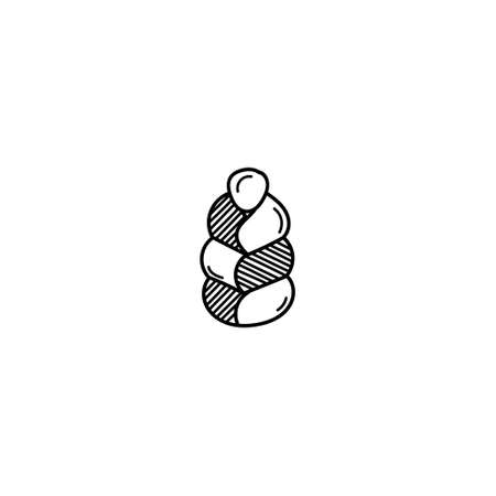 Hand Drawn bakery illustration doodle icon for web. Cute outline hand drawn bakery items vector icon illustrations isolated on white background. Perfect for dessert menu or food package design.のイラスト素材
