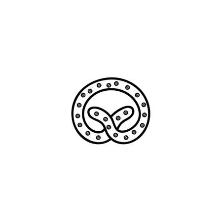 Hand Drawn bakery illustration doodle icon for web. Cute outline hand drawn bakery items vector icon illustrations isolated on white background. Perfect for dessert menu or food package design.のイラスト素材