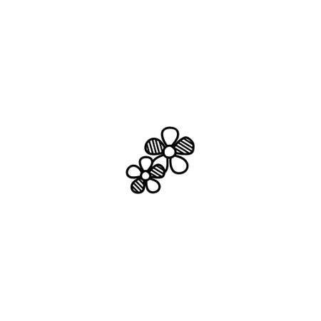 Hand Drawn spa and saloon illustration doodle icon. Outline hand drawn spa and saloon items vector icon illustrations isolated on white background. Perfect for spa and women salon centers.のイラスト素材