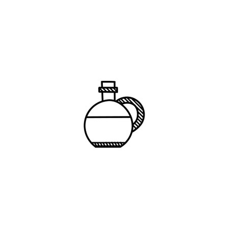 Hand Drawn spa and saloon illustration doodle icon. Outline hand drawn spa and saloon items vector icon illustrations isolated on white background. Perfect for spa and women salon centers.のイラスト素材