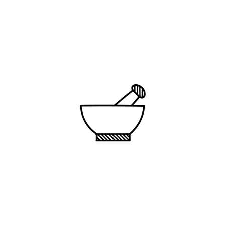Hand Drawn spa and saloon illustration doodle icon. Outline hand drawn spa and saloon items vector icon illustrations isolated on white background. Perfect for spa and women salon centers.のイラスト素材